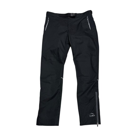 LL BEAN Waterproof Outdoor Windbreaker Black Splash Pants Mens Large - Picture 1 of 5